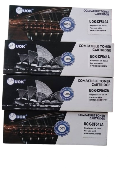 KIT DE 4 CARTOUCHES D'IMPRIMANTE UOK 203A COMPATIBLE