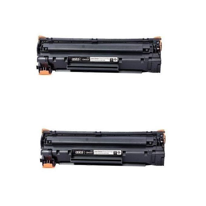 Lot De 2 Cartouches Compatibles Pour Toner 725 - 712 (CE285A/CB435A) - PTH-285A Noir