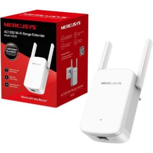 Mercusys TP-Link Répéteur WiFi Puissant, Amplificateur WiFi AC1200 Mbps, Port Ethernet, Couvre jusqu'à 120 m², Compatible avec Les Box Internet, ME30
