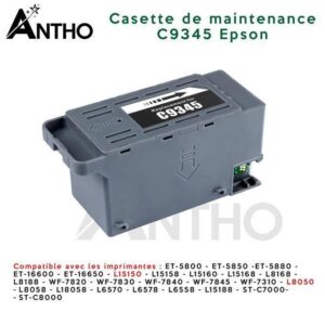 ANTHO Cartouche De Maintenance Compatible Epson C9345 - L8050 - L6570 - L15150 - L15160 Etc