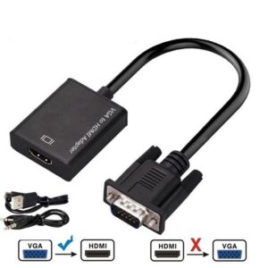 Adaptateur Audio - Video - VGA Mâle Vers HDMI Femelle
