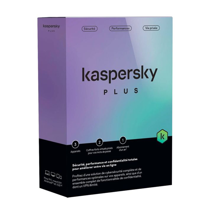 Kaspersky Plus 2023 4 Postes - 4 PC - 1 An - (Anciennement Internet Security)
