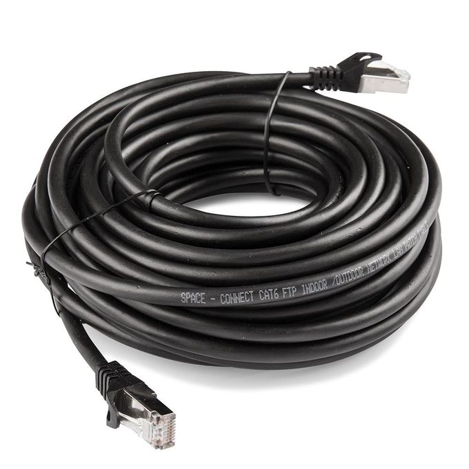 ANTHO Câble Réseaux FTP Cat6 - 15M - 15 Mètres - Noir