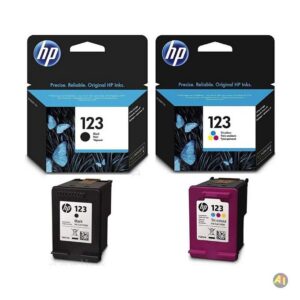 Hp Lot De 2 Cartouches D'encre HP 123- Noir Et Couleur