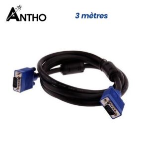 Officielle ANTHO Cable VGA 3 mètres - 3m - male