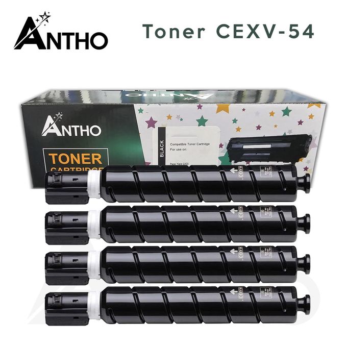 ANTHO Lot De Toner Compatible CEXV-54 - Ant - Noir - Bleu - Rouge - Jaune - CEXV54